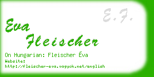 eva fleischer business card